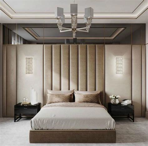 Vertical Design Fabric Upholstered Wall Mounted Headboard Wall Panels Bedroom Bed Design