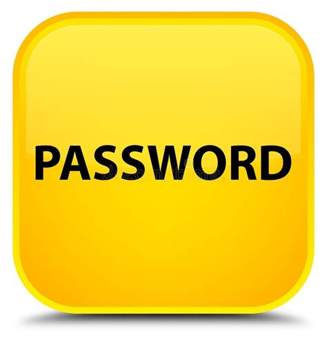 Password Special Yellow Square Button Stock Illustration Illustration
