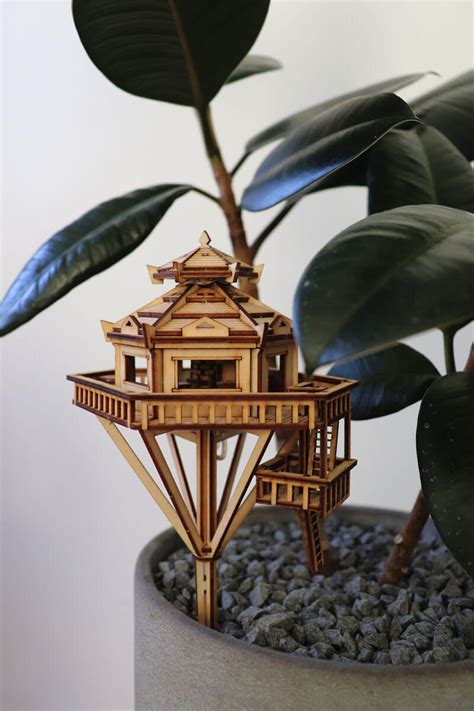 Diy Miniature Wooden Treehouse Kit By Lars Wijers Design Swan