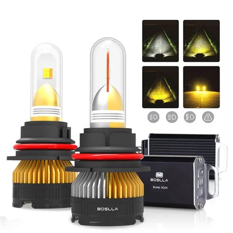 Led Headlight Bulb White Yellow Boslla