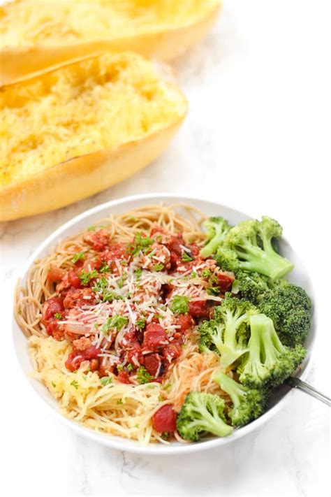Italian Spaghetti Squash Pasta Bowls Healthy Liv