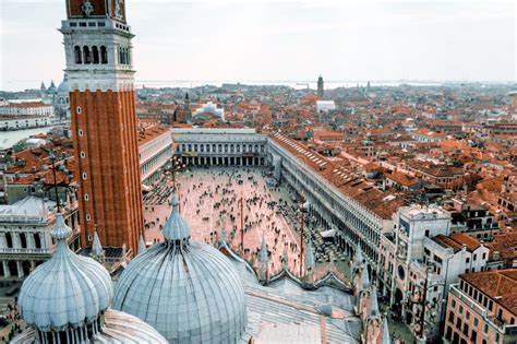 St Mark`s Basilica Above The San Marco Square Stock Image Image Of Piazza Sunny 144955787