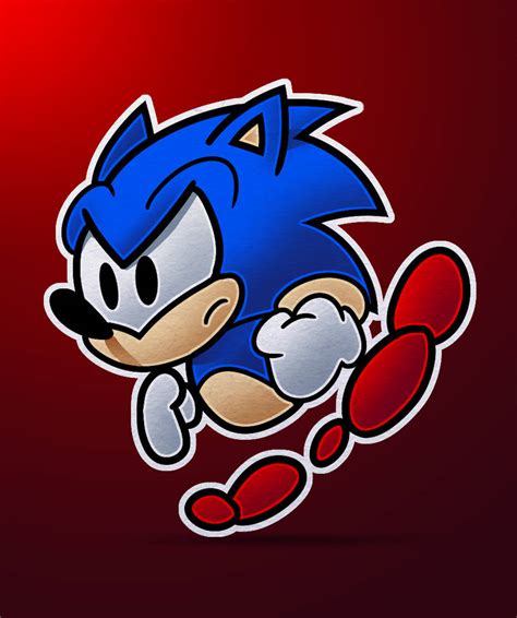 Paper Sonic By Sonicallstarsusa On Deviantart