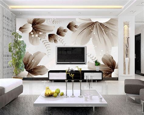 Custom Photo Wallpaper Modern 3d Wall Wallpaper Floral Art Design
