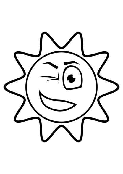 Winking Sun Emoji Free Svg File Svg Heart