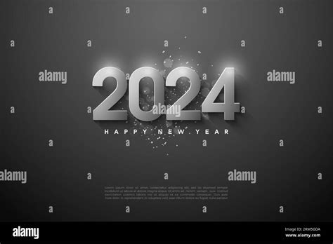2024 New Year With Dark Celebration Banner Concept Design Premium
