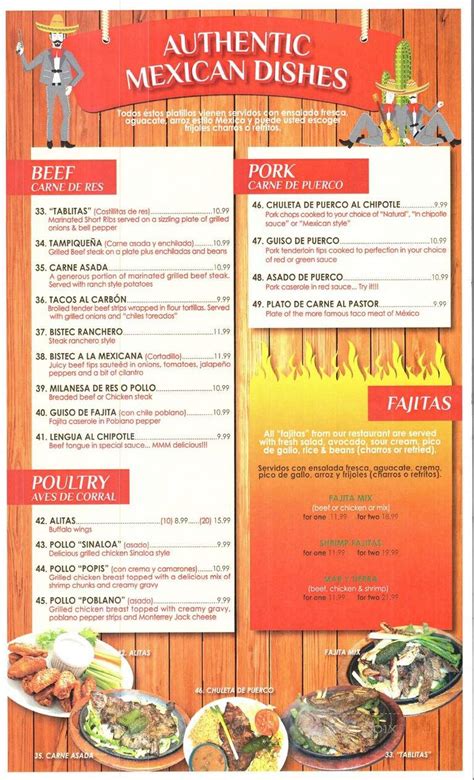 Diese sind sortiert nach empfehlungen. Menu of 3 Charritos Mexican Restaurant in Tyler, TX 75702