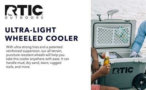 Rtic 52 Quart Ultra Light Wheeled Hard Cooler Insulated