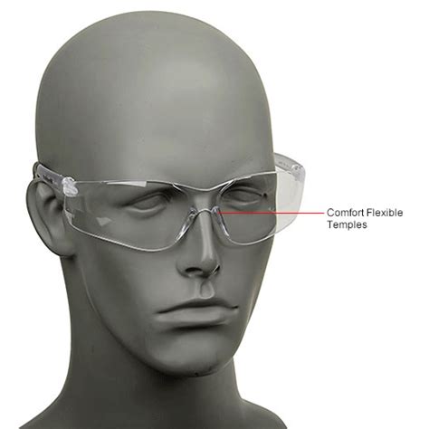 Mcr Safety Bk110 Crews Bearkat Safety Glasses Clear Frame Clear Lens Anti Scratch 1 Pair