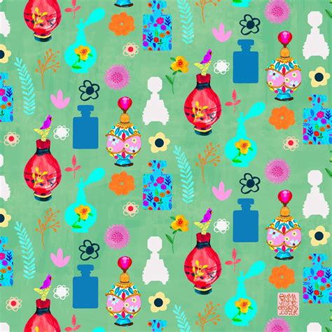 These are gorgeous flower patterns. Floral perfume pattern by emmajayne-designs | Floral ...
