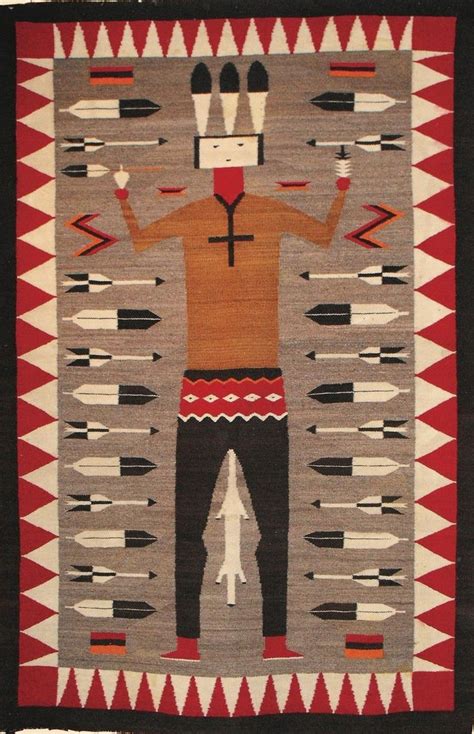 Navajo Yeibichai Single Figure Rug By Yah Nah Pah Northwestern New