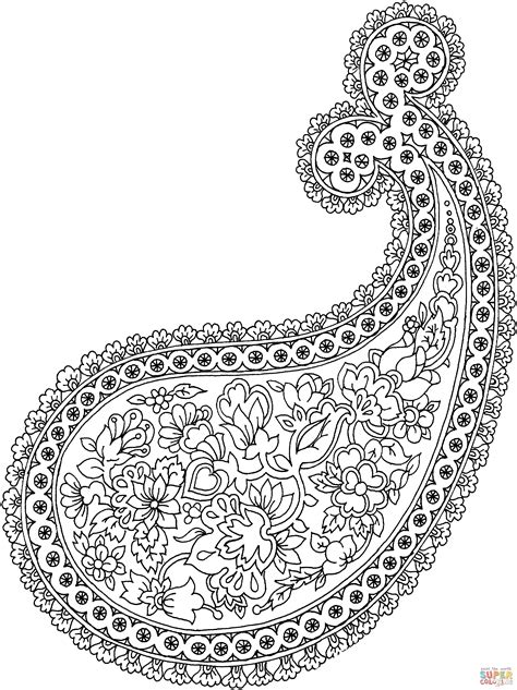 Free Printable Paisley Coloring Pages Adult Coloring Pages
