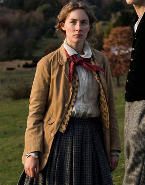 Little Women Jo March Trench Coat Saoirse Ronan Brown Corduroy Coat