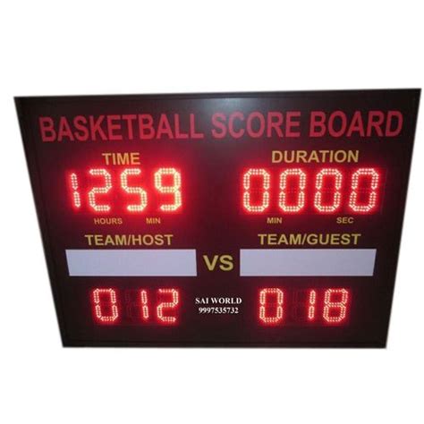 Metal Hanging Led Basketball Score Board For Outdoor Billboards And