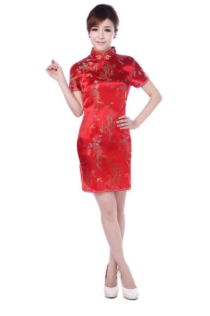 Hot Sale Large Size Retro Mordern Sexy Chinese Tang Suit Costumesdragon Phoenix Short