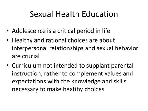 Sexual Health Education Parent Meeting Ppt Download