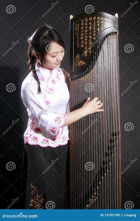 Chinese Zither Musician Stock Photo Image Of Play Instrument 13702798