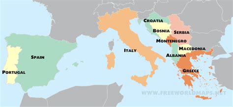 3 Free Printable Map Of Southern Europe Labeled