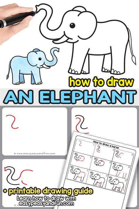How To Draw An Elephant Step By Step Elephant Drawing Tutorial En