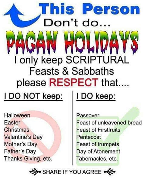 No Pagan Holidays For Me Bible Facts Bible Truth Bible Knowledge
