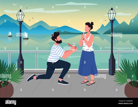 Proposal Illustration Couple High Resolution Stock Photography And