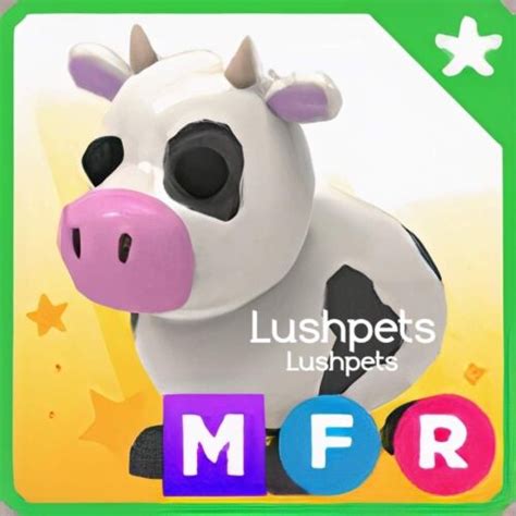 Mfr Mega Neon Fly Ride Cow Adopt Me Roblox Uk Only 🐄🐮 Ebay