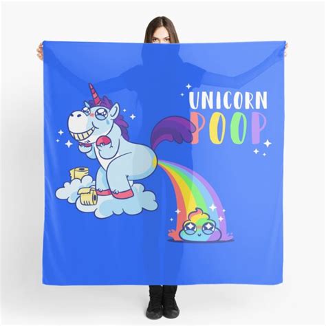 Unicorn Pooping Rainbow Poop Scarf For Sale By Litteposterco Redbubble