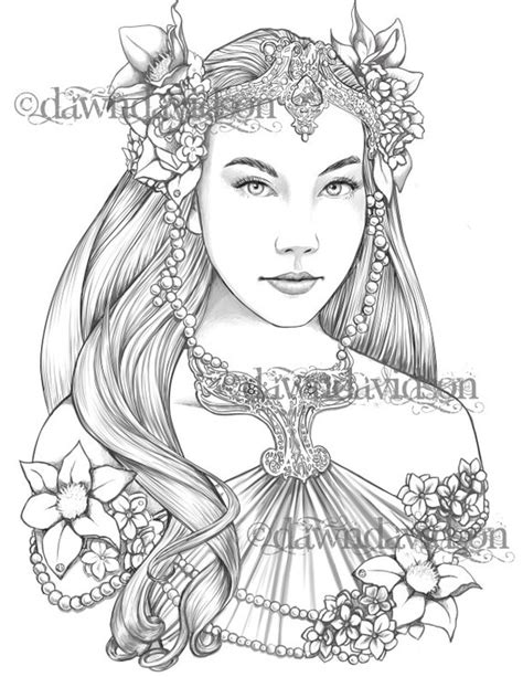 Beautiful Portraits Coloring Pages Printable Colouring