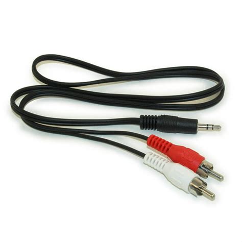 3ft 35mm Mini Stereo Trs Male To Two Rca Male Audio Cable Walmart