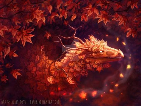 Thanksgiving Dragon Breath Of Autumn By Lhuin Autumn Forest Dragon