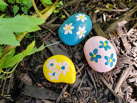 Rock Painting Flowers For Kids