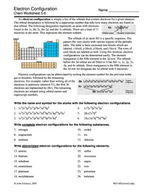 Tutorial write the electronic configuration of the following using the arrow and box method: Electron Configuration Chem Worksheet 5 6 Answer Key ...
