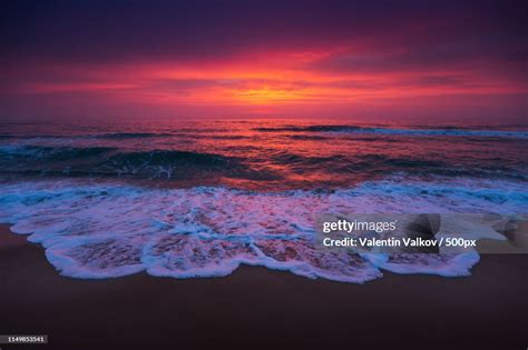 Beautiful Sunrise Over The Sea High Res Stock Photo Getty Images