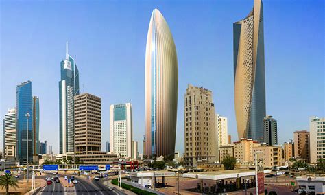 300m Tall National Bank Of Kuwait Hq Building Complete