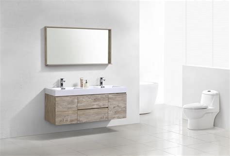 Modern bathroom vanities is located in miami city of florida state. Bliss 60" Nature Wood Wall Mount Double Sink Modern ...