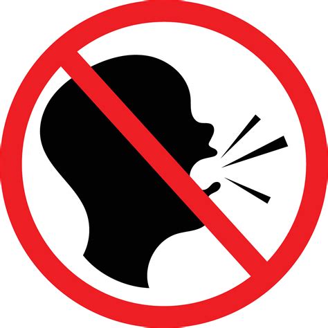 No Talking Shouting Or Making Noise Restriction Icon Sign 26273832