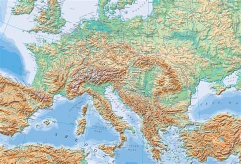 Geografska Karta Europe EVROPA Geografska Karta Razmer Geografska Karta Europe Europe Map
