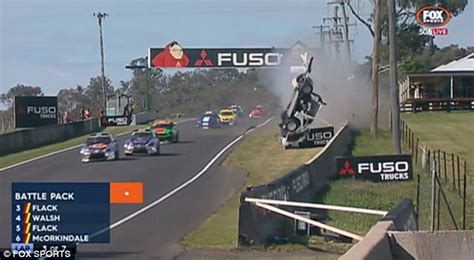 Bathurst 1000 Driver Damien Flack Tapped By His Brothers Car And Flips