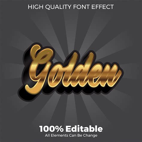 Premium Vector Golden Script Text Style Editable Font Effect