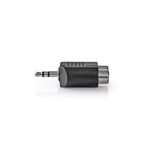 Stereo Audio Adapter 35 Mm Male 2x Rca Female Nickel Plated