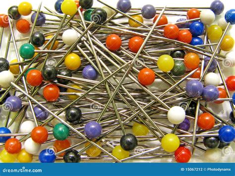 Multi Coloured Pins For Craft And Hobbies Stock Photo Image Of