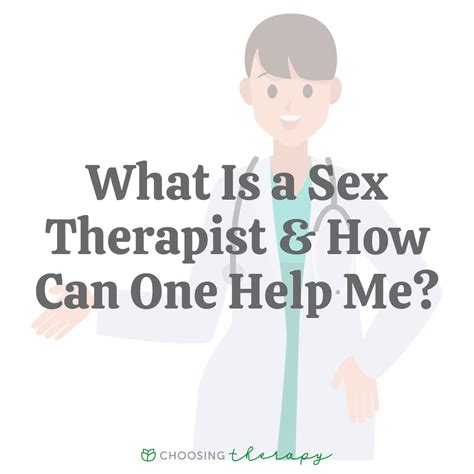 What Does A Sex Therapist Do