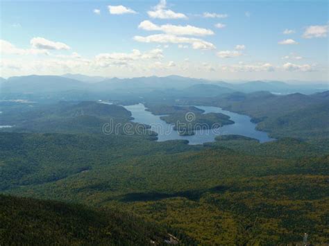 View Of Lake Placid From Whiteface Mountain Adiro Stock Photo Image