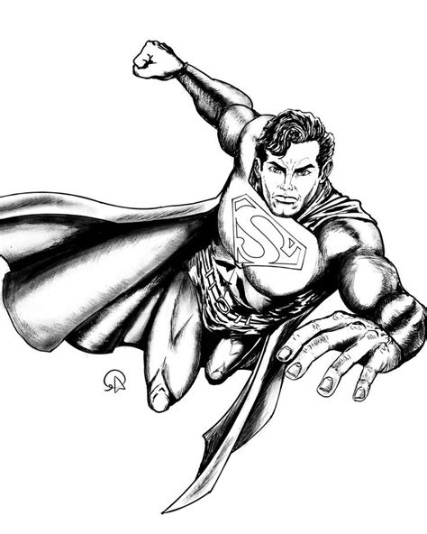 Superman Ink Drawing By Sketchmaniaart Comic Art Ink Drawing Drawings
