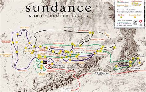 Sundance Nordic Center Trail Map Sundance Nordic Center Ski Map