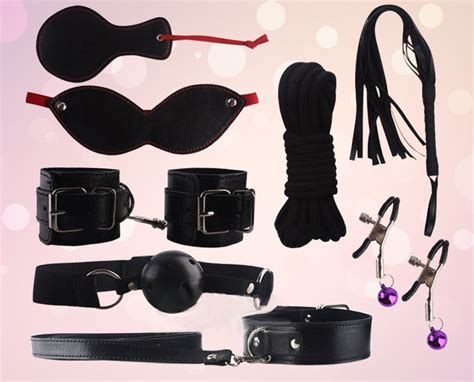 Faux Leather Fetish Bondage Kit Hogtie Set Sex Toys For Couples Adult