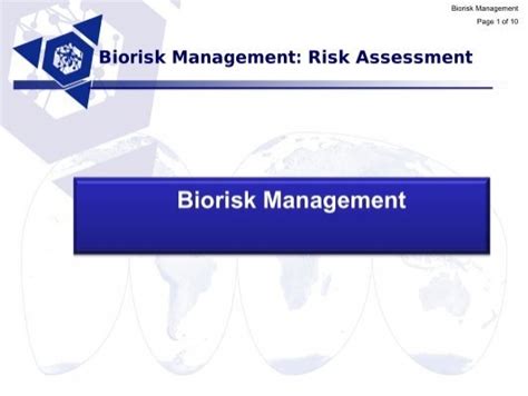 Biorisk Management Sandia National Laboratories