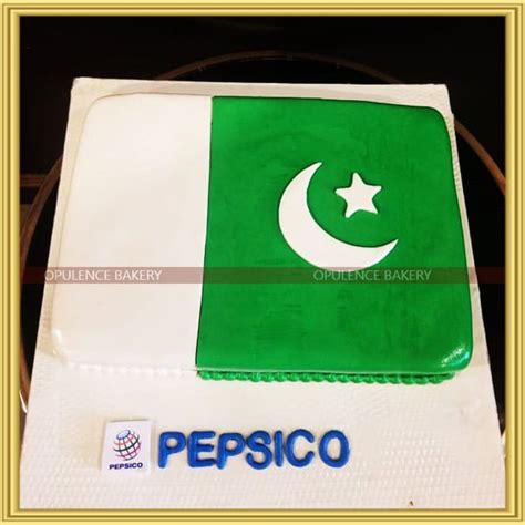 Fondant Custom Pakistani Flag Cake Opulence Bakery