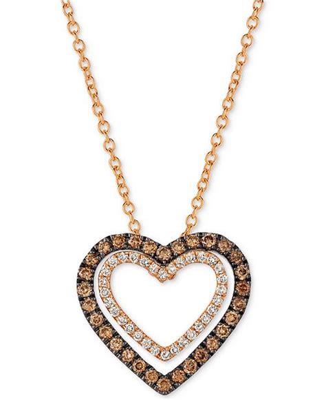 Le Vian Chocolatier® Diamond Heart Pendant Necklace 13 Ct Tw In