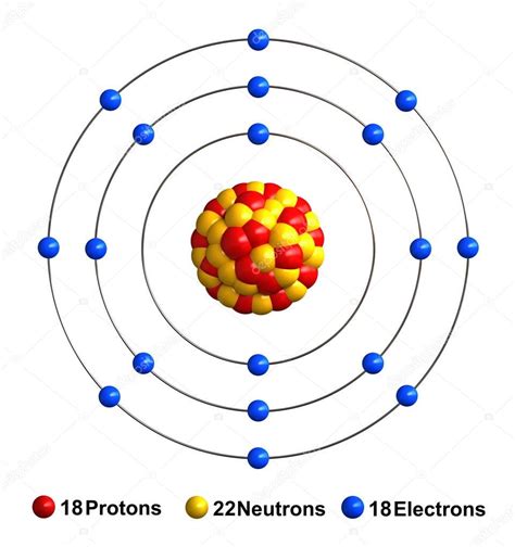 3d Render Of Atom Structure Of Argon — Stock Photo © Oorka5 148131001